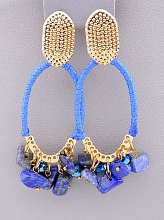 картинка Серьги 'Stainless Steel' Содалит Чешский хрусталь от магазина Wolves