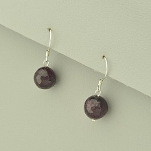 картинка Серьги 'SUNSTONES' Гранат Серебро(925) от магазина Wolves