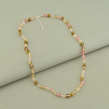 картинка Бусы 'SUNSTONES' Халцедон Серебро(925) 48 см от магазина Wolves