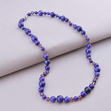 картинка Бусы 'SUNSTONES' Чароит Чешский хрусталь 54 см от магазина Wolves