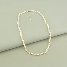 картинка Бусы 'SUNSTONES' Жемчуг Серебро(925) 50 см от магазина Wolves