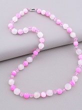 картинка Бусы 'SUNSTONES' Розовый кварц Агат Чешский хрусталь 51 см от магазина Wolves