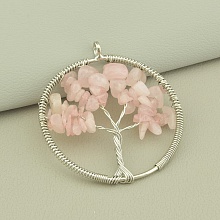 картинка Кулон Розовый кварц 50x50мм от магазина Wolves