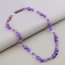 картинка Бусы 'SUNSTONES' Аметист Чешский хрусталь 49 см от магазина Wolves