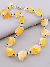 картинка Бусы Цитрин Чешский хрусталь 50 см от магазина Wolves