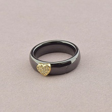 картинка Кольцо Керамика Фианит (позолота 18к) от магазина Wolves