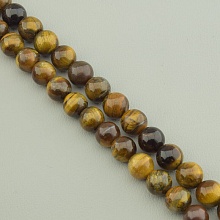 картинка Нитка Тигровый глаз 38 см 10 мм (Без замка) от магазина Wolves