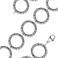 картинка Браслет из круглых звеньев посеребренный с оксидированием от магазина Wolves