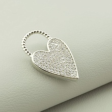 картинка Кулон Фианит 32х20 (родий) от магазина Wolves