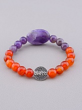 картинка Браслет 'SUNSTONES' Аметист Сердолик 18 см от магазина Wolves