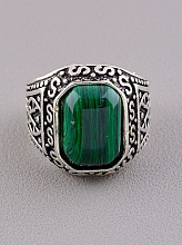 картинка Кольцо Малахит  (Бижутерный сплав) от магазина Wolves