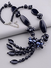 картинка Бусы Агат Чешский хрусталь 55 см от магазина Wolves