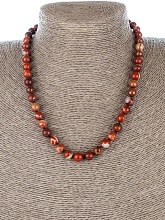 картинка Элитные Бусы Яшма (красная) на карабине от магазина Wolves