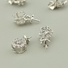 картинка Основа для кулона Фианит  (родий) от магазина Wolves