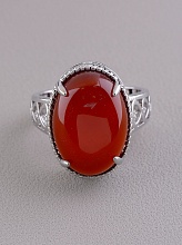 картинка Кольцо Сердолик 'Pataya' от магазина Wolves