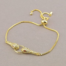 картинка Браслет 'Saiya' Фианит 17 см (позолота 18к (лимонная)) от магазина Wolves