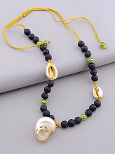 картинка Бусы Шунгит Ракушка 45 см от магазина Wolves