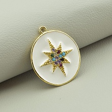 картинка Кулон Фианит 25х25 (позолота 18к (лимонная)) от магазина Wolves