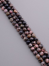 картинка Нитка Родонит 39 см 10 мм от магазина Wolves