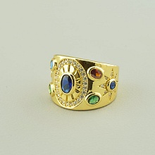 картинка Кольцо Фианит (позолота 18к (лимонная)) от магазина Wolves