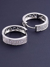 картинка Серьги 'Pataya' Фианит (родий) от магазина Wolves