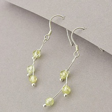 картинка Серьги 'SUNSTONES' Циркон Серебро(925) от магазина Wolves