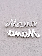 картинка Коннектор Фианит 29х9 (родий) от магазина Wolves