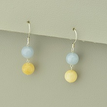 картинка Серьги 'SUNSTONES' Кварц Серебро(925) от магазина Wolves