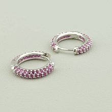 картинка Серьги Фианит (родий) от магазина Wolves