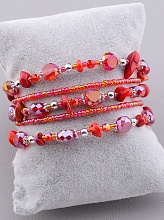 картинка Браслет Коралл Чешский хрусталь 90 см от магазина Wolves
