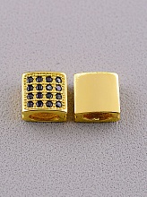 картинка Вставка Фианит 10х10 (позолота 18к) от магазина Wolves