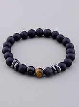 картинка Браслет Шунгит Лава Тигровый глаз 18 см от магазина Wolves