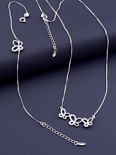 картинка Набор 'XUPING' Фианит 43 см (родий) от магазина Wolves