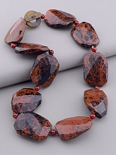 картинка Бусы Обсидиан Сердолик 48 см от магазина Wolves