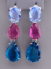 картинка Серьги 'Juleeze' Фианит (родий) от магазина Wolves