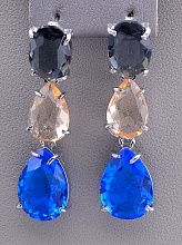 картинка Серьги 'Juleeze' Фианит (родий) от магазина Wolves