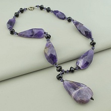 картинка Бусы Аметист Чешский хрусталь 55 см от магазина Wolves