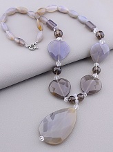 картинка Бусы Агат Раухтопаз 60 см от магазина Wolves