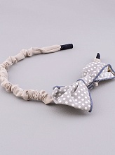 картинка Ободок для волос с бантом, серый, Flora Secret от магазина Wolves