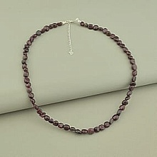 картинка Подвеска 'SUNSTONES' Гранат Серебро(925) 43 см от магазина Wolves