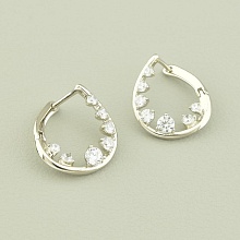 картинка Серьги 'XUPING' Фианит (родий) от магазина Wolves