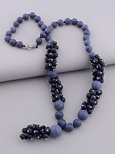 картинка Бусы Шунгит Чешский хрусталь 50 см от магазина Wolves