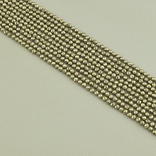 картинка Нитка Пирит 39 см 3 8 мм (Без замка) от магазина Wolves