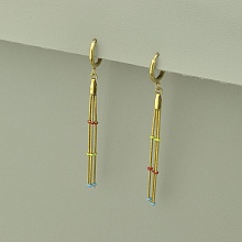 картинка Серьги 'XUPING' Бисер (позолота 14k (лимонная)) от магазина Wolves