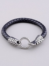 картинка Браслет из медицинской стали 316L и эко кожи Stainless Steel от магазина Wolves