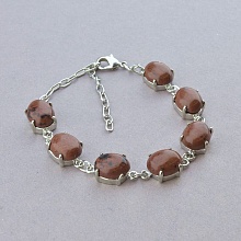 картинка Браслет Обсидиан 19 см от магазина Wolves