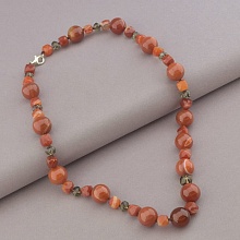 картинка Бусы 'SUNSTONES' Сердолик Чешский хрусталь 53 см от магазина Wolves