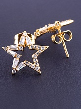 картинка Серьги 'XUPING' Фианит  (позолота 18к) от магазина Wolves