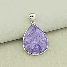 картинка Кулон Чароит 33х23мм (Серебро(925)) от магазина Wolves