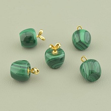 картинка Кулон Малахит 15х12мм (позолота 18к (лимонная)) от магазина Wolves